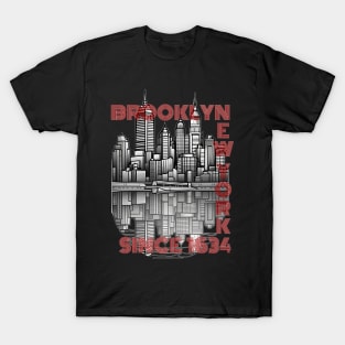 Brooklyn-New York, Skyline T-Shirt